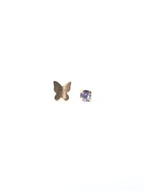 Set of TWO 9kt Gold Nose Piercings 22 gauge Solid Gold New !